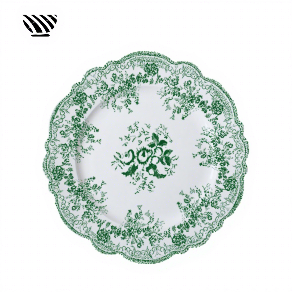assiette de présentation verte 30 cm