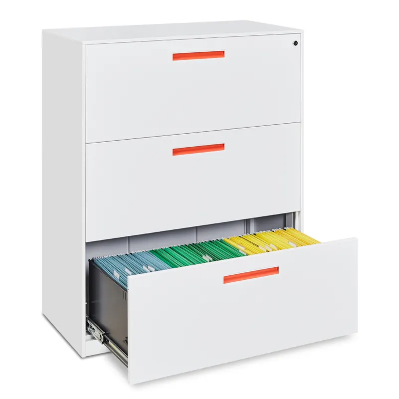 Cajón de Metal para almacenamiento de archivos, armario de almacenamiento de acero colorido, 2 y 3 cajones