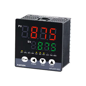 AiFUZZY875 LED horno industrial 80 segmentos programa de tiempo rampa curva fuzzy PID controlador de temperatura inteligente con Modbus RS485