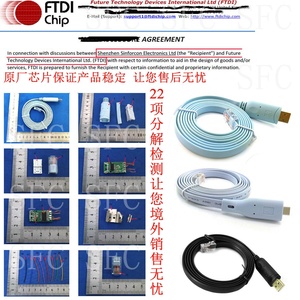 Sinforcon Sn-062370F-1800 6ft FTDI USB RS232 RJ45 giao diện điều khiển cáp đồng tinh khiết bện ETL/FCC chứng nhận cho/máy tính - Product Image 5