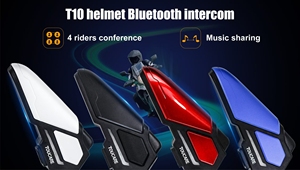 Sistema de intercomunicación para motocicleta: Bluetooth 5,1, alcance de 1,2 km y altavoces HD ultraligeros de 26,6G, uso compartido de música dual - Product Image 6