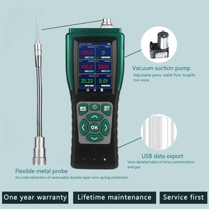 Xách tay 6 trong 1 <span class=keywords><strong>Gas</strong></span> <span class=keywords><strong>Detector</strong></span> CH4 O2 co H2S VOC CO2 bơm hút nồng độ khí <span class=keywords><strong>Analyzer</strong></span> SO2 độc hại khí thải phát hiện báo động - Product Image 6