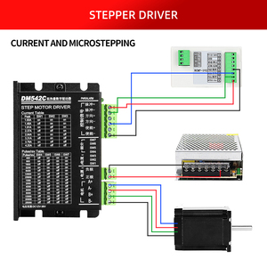 2 fases 12-36VDC 1,0-4.2A Motor paso a paso Digital Microstep DM542C controlador de controlador Nema 17 23 controlador de movimiento para CNC - Product Image 6
