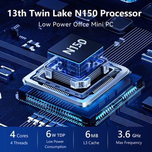 Mini ordenador portátil ultrafino con iluminación RGB, ordenador NUC, para venta al por mayor, Intel N150, ordenador, 2 unidades - Product Image 4