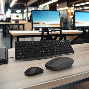 Juego combinado de teclado para ordenador portátil Delgado inalámbrico de 2,4G, ratón para juegos, ratón y teclado Multimedia para ordenador Win - Product Image 1