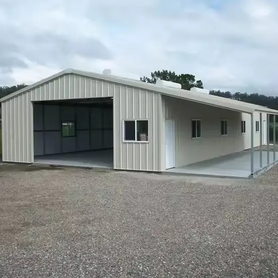 Construction extérieure d'un abri pour mariage garage en bois entrepôt agricole intérieur bâtiments préfabriqués en métal