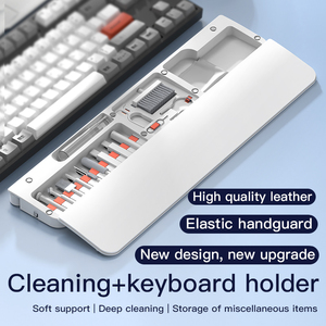 Kit de cepillo limpiador de teclado de ordenador Kit de limpieza de teclado Almohadilla de reposamuñecas con estuche de almacenamiento - Product Image 2