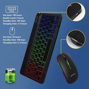 Venta caliente 78 Teclas Computadora de oficina Recargable Ultra Delgado Inalámbrico Bluetooth Teclado y Ratón Combo para PC Laptop Tablet - Product Image 2