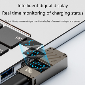 USB Cからラップトップ充電アダプターメスタイプCからオスDC 4.5x 3.0mmバレルジャックプラグコンバータ100W PD電源充電器LED付き - Product Image 6