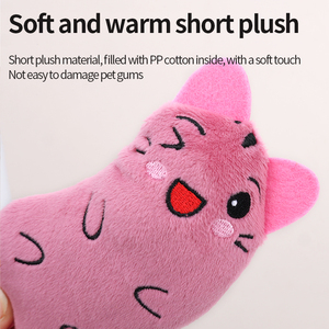 Catnip ile fabrika toptan özel Logo interaktif kedi çiğnemek peluş fare oyuncak - Product Image 4