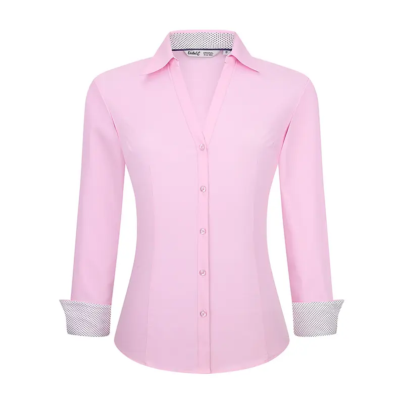 Fashion Non-Ironing Dress Shirt Woman Business Office Plus Size Women'S Blouses Shirts