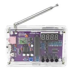 DIY FM радиоэлектронный комплект с регулируемой частотой 87-108 МГц цифровой дисплей DIY пайка паяльный проект практический припой - Product Image 1