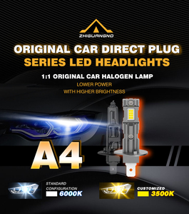High Performance <strong>30Watt</strong> 3000 Lumen <strong>LED</strong> Vehicle Light Bulb 6000K Direct Insertion Type H1 Shape New Condition Aluminum Material - Product Image 2