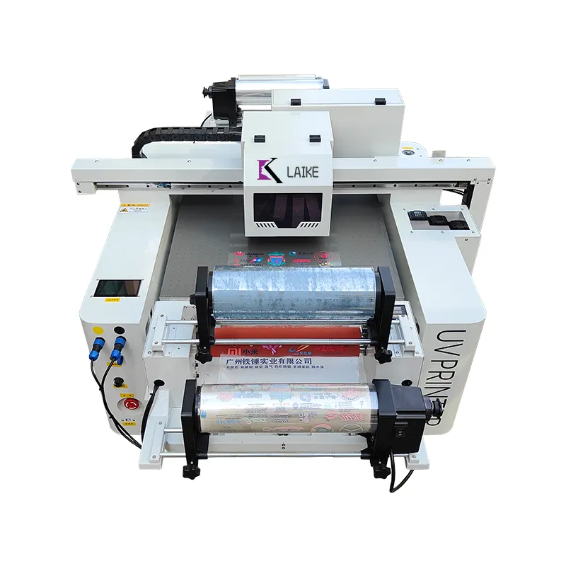 Máquina UV DTF 6090 modelo AB impresora de película para caja de teléfono botella vidrio metal pegatina impresión