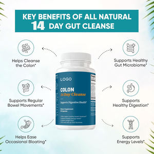 Nuevo Gel de Aloe Vera de hoja de Senna de, cápsulas de desintoxicación de limpieza de colon de 14 días para apoyar la pérdida de peso y la inmunidad - Product Image 2