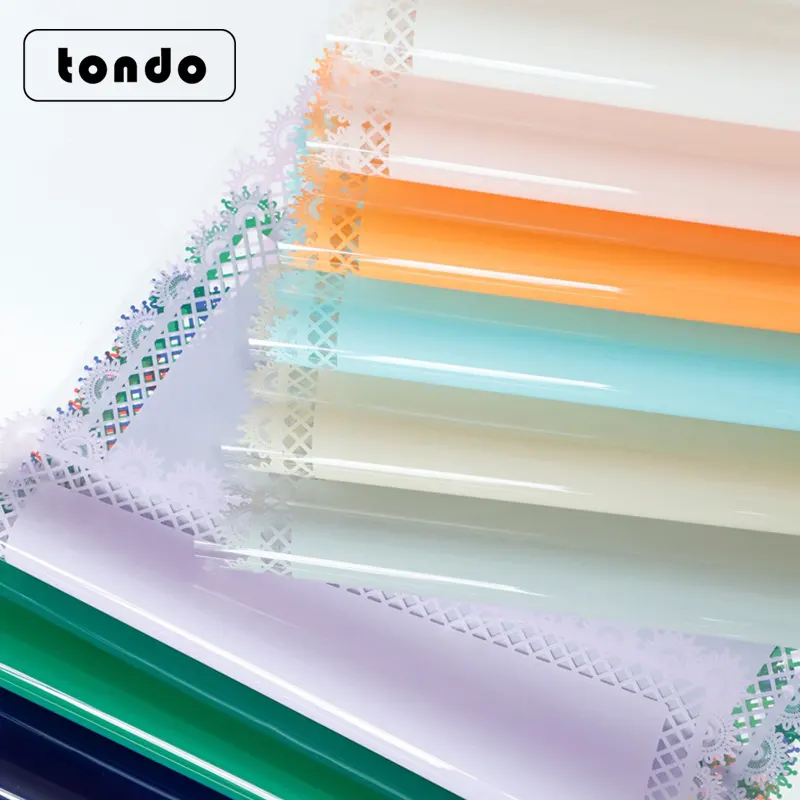 Tondo Novo Design Flor Coreana Papel De Embrulho De Flores Frescas Borda De Renda De Plástico Buquê De Papel De Embrulho