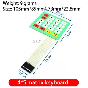 1*2 3 4 5 Tasten knopf Membran schalter 3*4 4 X5 Matrix Array Tastatur 1 X6 Tastatur mit LED-Bedienfeld Pad DIY Kit für Arduino