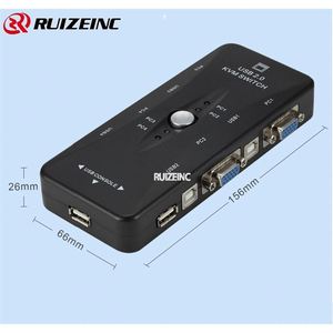 VGA <strong>KVM</strong> <strong>Switch</strong> <strong>4</strong>-port manual converter <strong>4</strong> in <strong>1</strong> out 2 in <strong>1</strong> out 2-port computer USB multiport switcher
