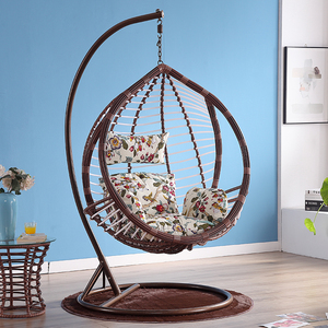 Yüksek kalite döner Papasan sandalye ile 360 derece Rattan hasır Papasan sandalye yastık veranda bahçe için - Product Image 2