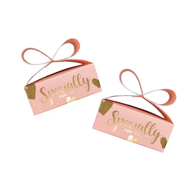 Bomboniera prezzo economico alta qualità nuovo Design personalizzato piegato caramelle al cioccolato confezione regalo scatola di carta stampa imballaggio