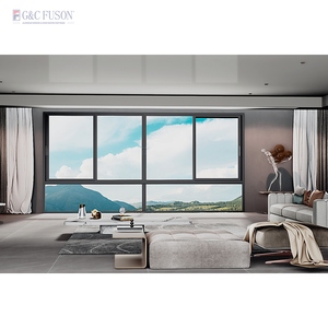 Neueste China Aluminium Fenster rahmen Doppel verglasung Schiebefenster mit wind dichter Funktion Horizontales Öffnungs muster Beste Preise - Product Image 1
