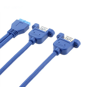 免费样品两个双<span class=keywords><strong>USB</strong></span> <span class=keywords><strong>3.0</strong></span>一个母面板安装到<span class=keywords><strong>20pin</strong></span>母电源主板电缆