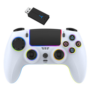 P5ワイヤレスBluetoothゲームコントローラーRGBライトワイヤレス2.4Ghzジョイスティック6軸振動スイッチモバイルPCゲームコントローラー