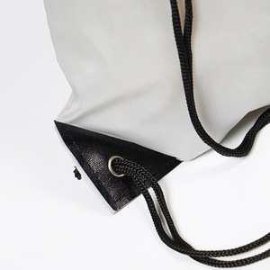Logotipo personalizado Draw String Bag Mochila Reciclada Impermeable 210d Poliéster Bolsa con cordón - Product Image 3