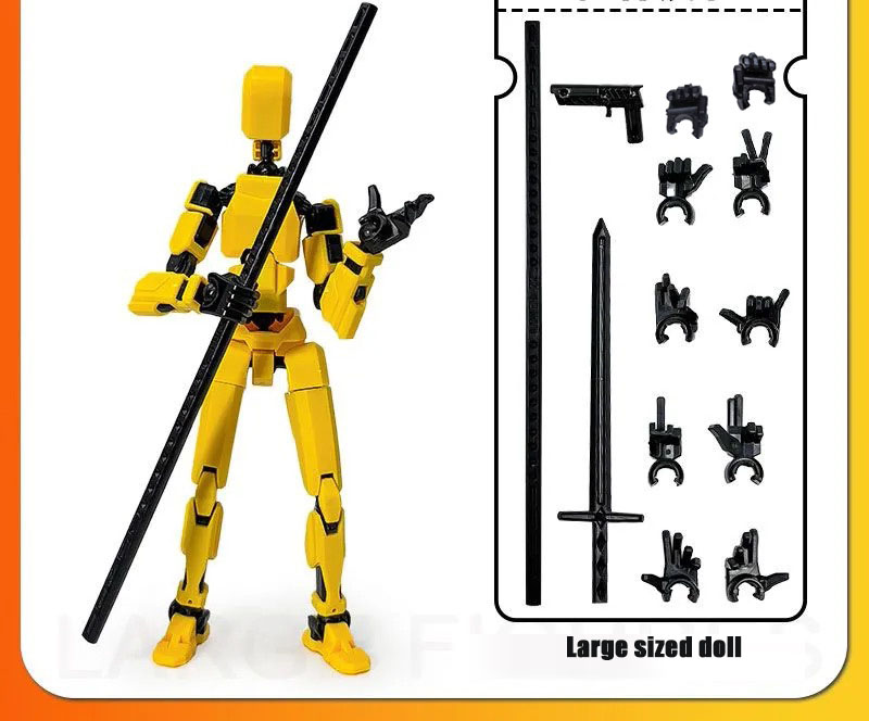 Figurine articulée de 20 cm - Jaune