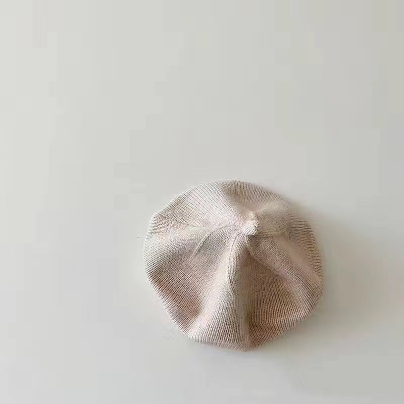 Béret tricoté beige