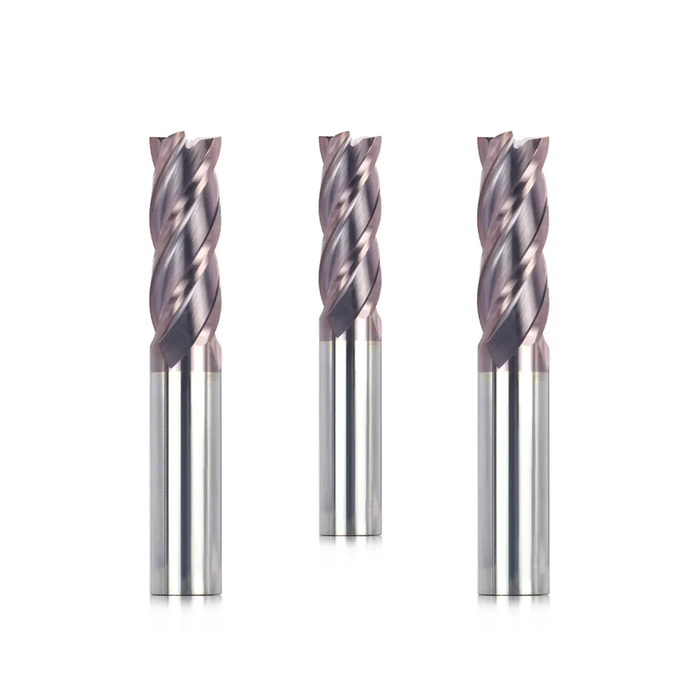 Tungsten carbide hrc55 4F phẳng End Mills 4 phẳng bê tông Carbide End Mill công cụ cắt CNC tùy chỉnh Router Bits Cutter tun