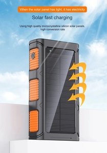 Strong LED Light <strong>Design</strong> Power Banks Solar Fast Charging Portable Power Bank 30000mah Six <strong>Outputs</strong> Three <strong>Inputs</strong> - Product Image 6