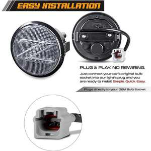 Led Side Marker <strong>Lights</strong> for Nissan 370z Z34 2009-2020, 350z Z33 2003-2009 Sequential Amber Turn Signal Lamps, Smoked Len 2pcs