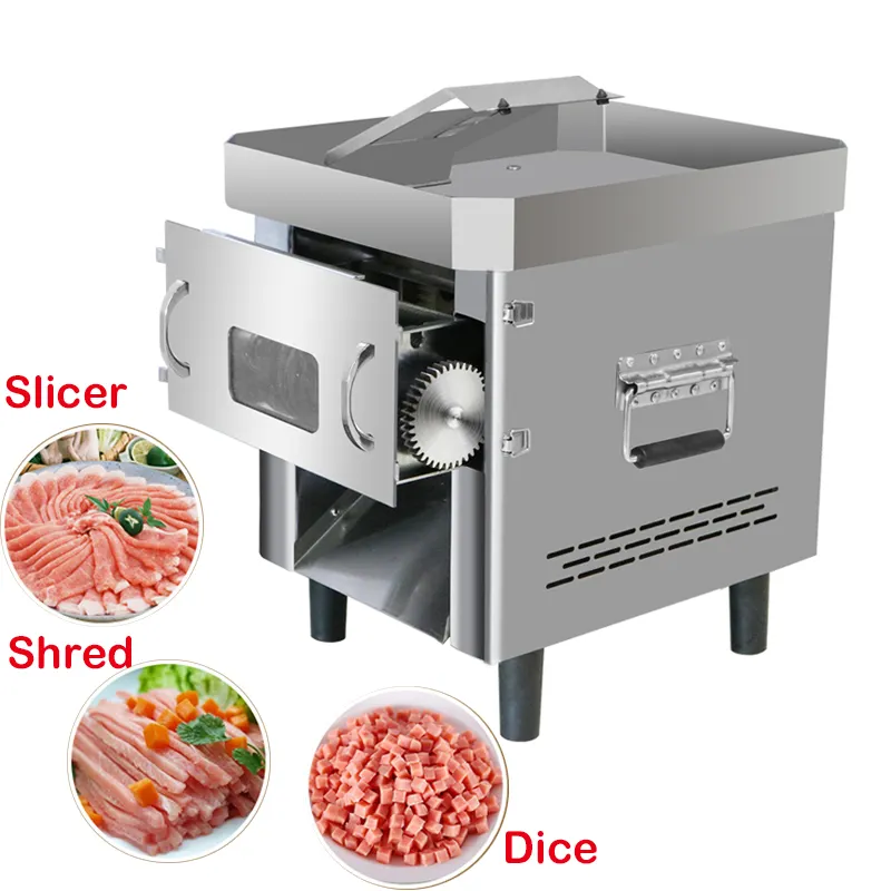 Máquina de fatiar carne congelada cortador de carne em aço inoxidável fatiador de padaria cozinhar fatiador de carne