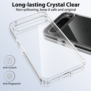 Google Pixel 9 ProXLスリム携帯電話用透明電話ケースGooglePixel 9/9pro用クリアソフトカバー - Product Image 3