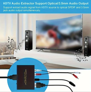 高清至高清音频SPDIF左/右立体声高清音频提取器转换器高清视频音频分离器嵌入器适配器 - Product Image 4