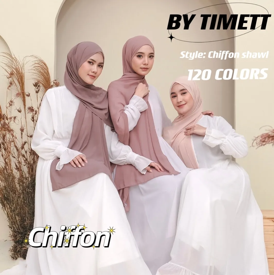 Grosir Syal Georgette Polos Premium Jilbab Sifon Gelembung Muslim Borong Tudung Wanita Selendang Sifon Mutiara