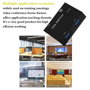 2 en 1 salida VGA Switcher 2 puertos VGA Switch Box VGA para consolas Set-top Boxes 2 hosts Share 1 Display Notebook Projector - Product Image 5