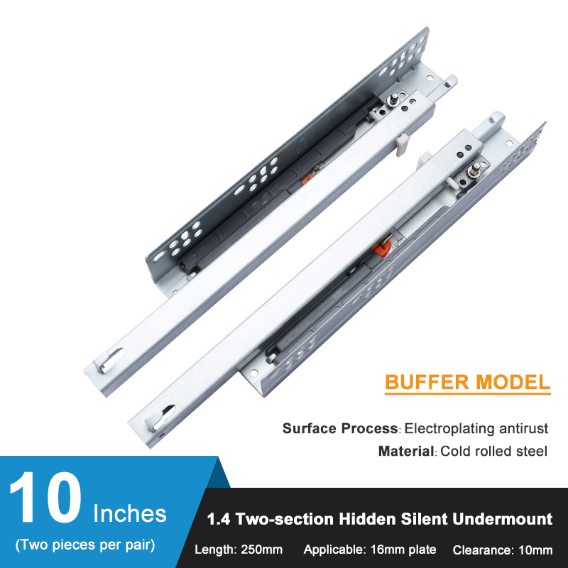 1,4 Dos Sección Oculta 10 Pulgadas/25cm(buffer)