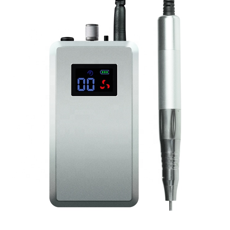 เครื่องเจาะเล็บสีเงิน AT-NDB-152 220V ปลั๊กแบบยุโรป2.35มม.