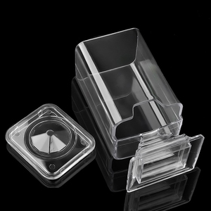 单隔层塑料容器化妆品美甲去除剂纸储物盒，用于指甲擦拭透明盛装盒 - Product Image 4