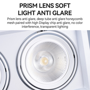 Dingdian <span class=keywords><strong>Led</strong></span> Đen Trắng Vỏ Vuông Thay Đổi Độ Sáng COB Trần <span class=keywords><strong>LED</strong></span> Đèn Downlight 7W/12W/18Wdegree Có Thể Điều Chỉnh Trần Đèn Tại Chỗ - Product Image 4