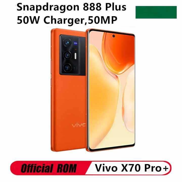 Smart Phone for Vivo X70 Pro Plus X70 Pro+ 5G Cell Phone IP68 6.78" 120HZ 50W Charger+Wiless Snapdragon 888 Plus 12GB 512GB