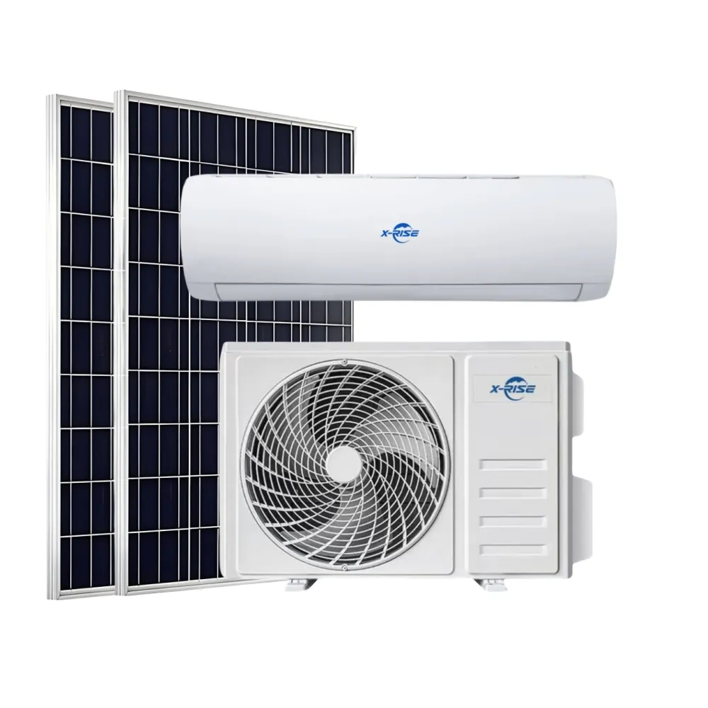 Climatisation solaire 24000BTU sans souci et sans effort, coffre-fort, utilisation fiable dans les locaux, source d'alimentation électrique/batterie, installation portable