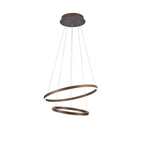 Moderne Hoge Trap Kroonluchter Ring Lamp Cirkel Plafondverlichting Voor Eettafel