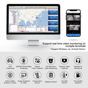 4CH CMSV6 4G Wifi GPS Live Tracking Video recorder DVR Front Dash Cam Flotten management Truck Dash Kamera - Product Image 4