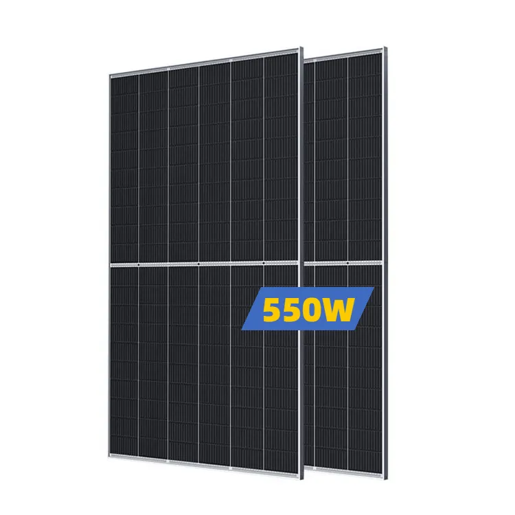 Import Zonne panelen Uit China 550w 555w Bifacial Doppel glas Solar panel Preis 550w Zonne panelen