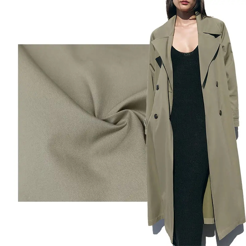 MIZUDA High Quality Woven Twill Fabric CVC Fabric Cotton Polyester for Coat Free Sample Custom Color