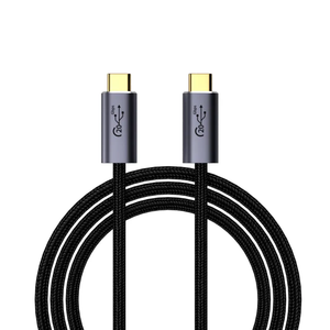 Yeni tasarım 100W flaş 8K HD ses transferi tipi C tip-c erkek veri kablosu 20Gpbs naylon örgü telefon Laptop için şarj tel - Product Image 1