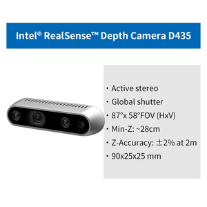 Sensor de imagen de alta resolución Cámara de profundidad Intel RealSense D435i D455 D435 D415 Compatible con Raspberry Pi Jetson ROS Robots - Product Image 2